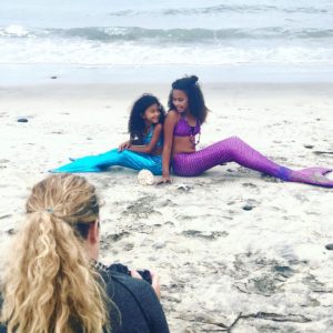 Wildflower Studio Photography, www.wildflowerstudiophoto.com/blog, Photo Shoot, Northern California, Southern California, mermaid shoot, beach, ocean, blue, purple, behind the scenes, sister love, friends, magical mermaids