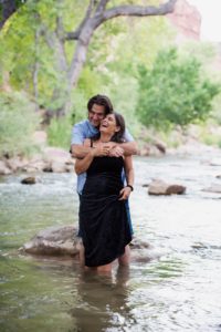 Wildflower Studio Photography, www.wildflowerstudiophoto.com/blog, Photo Shoot, Northern California, Southern California, river, couple photography, calm, laughter, love, sweet, desert, zion, kiss, hugs