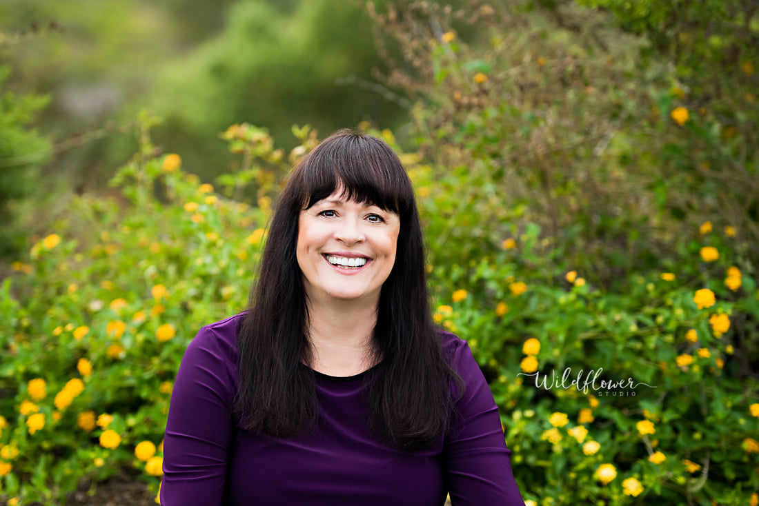 Wildflower Studio Photography, www.wildflowerstudiophoto.com/blog, Photo Shoot, Northern California, Southern California, personal branding images, headshots, yellow flowers, portrait, branding